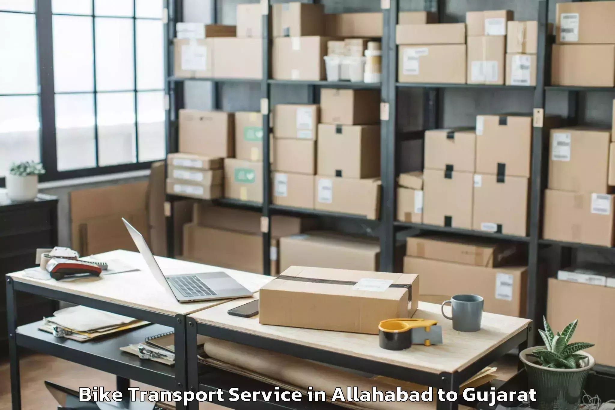 Quality Allahabad to Karjan Bike Transport